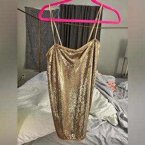 gold free people dress size small